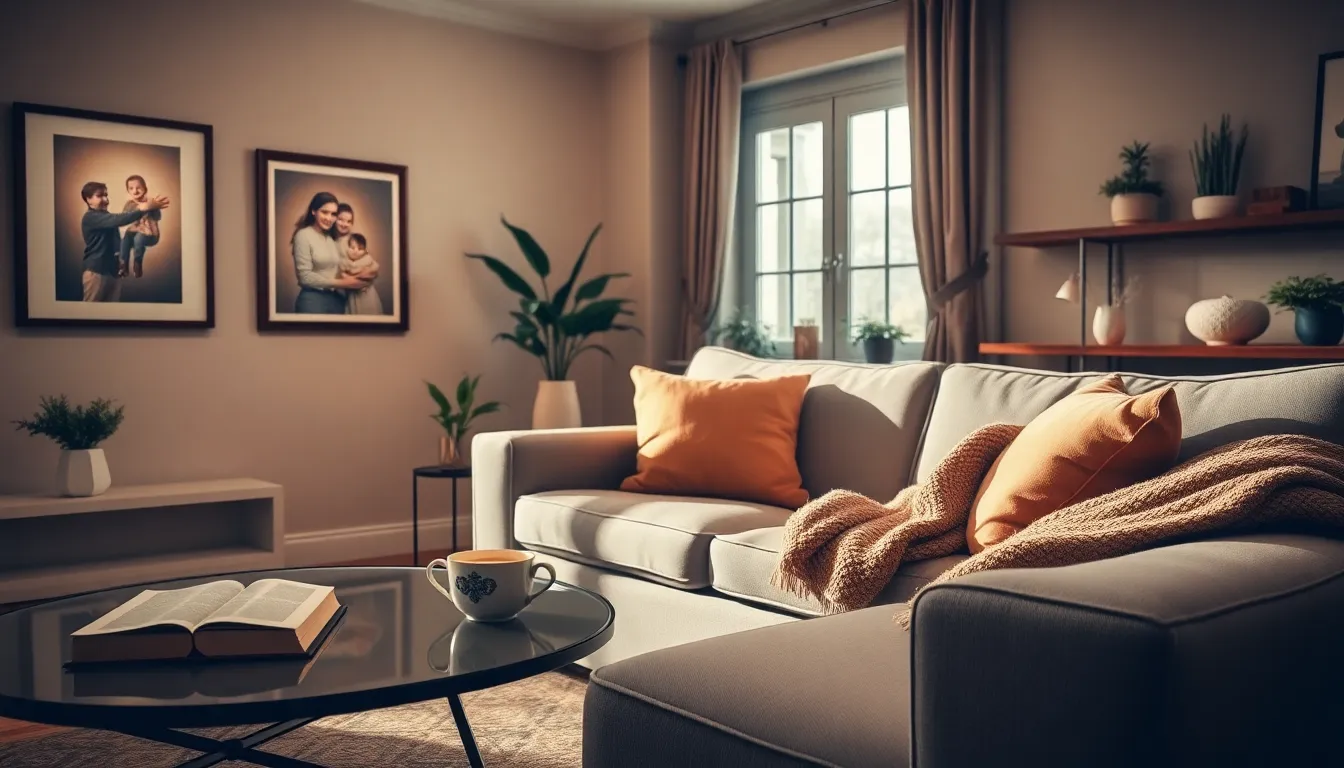 cozy living room representing the concept of 'home sweet home'.